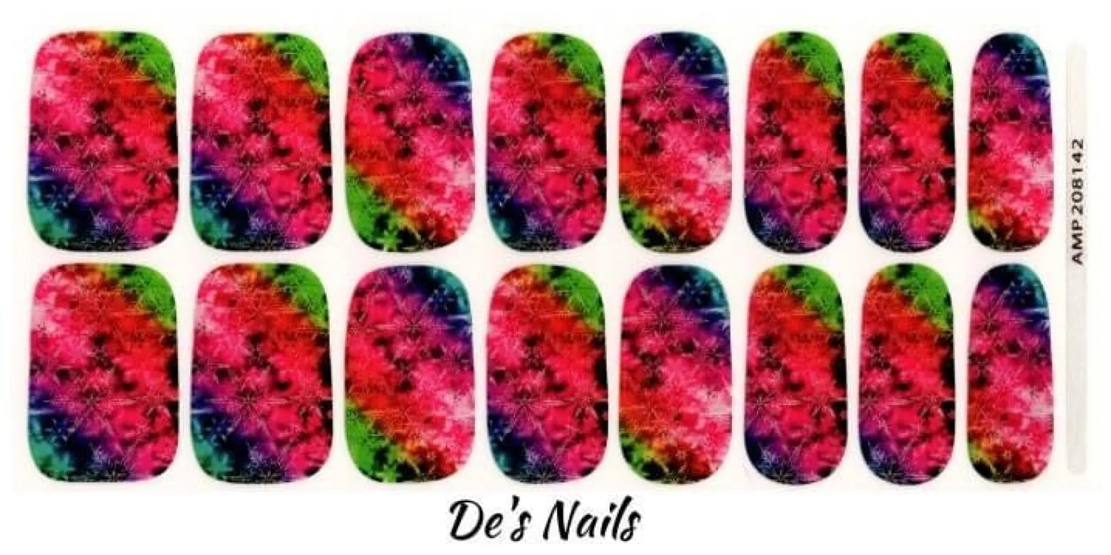 Frozen Rainbow- Premium Nail Polish Wraps sold by De's Nails