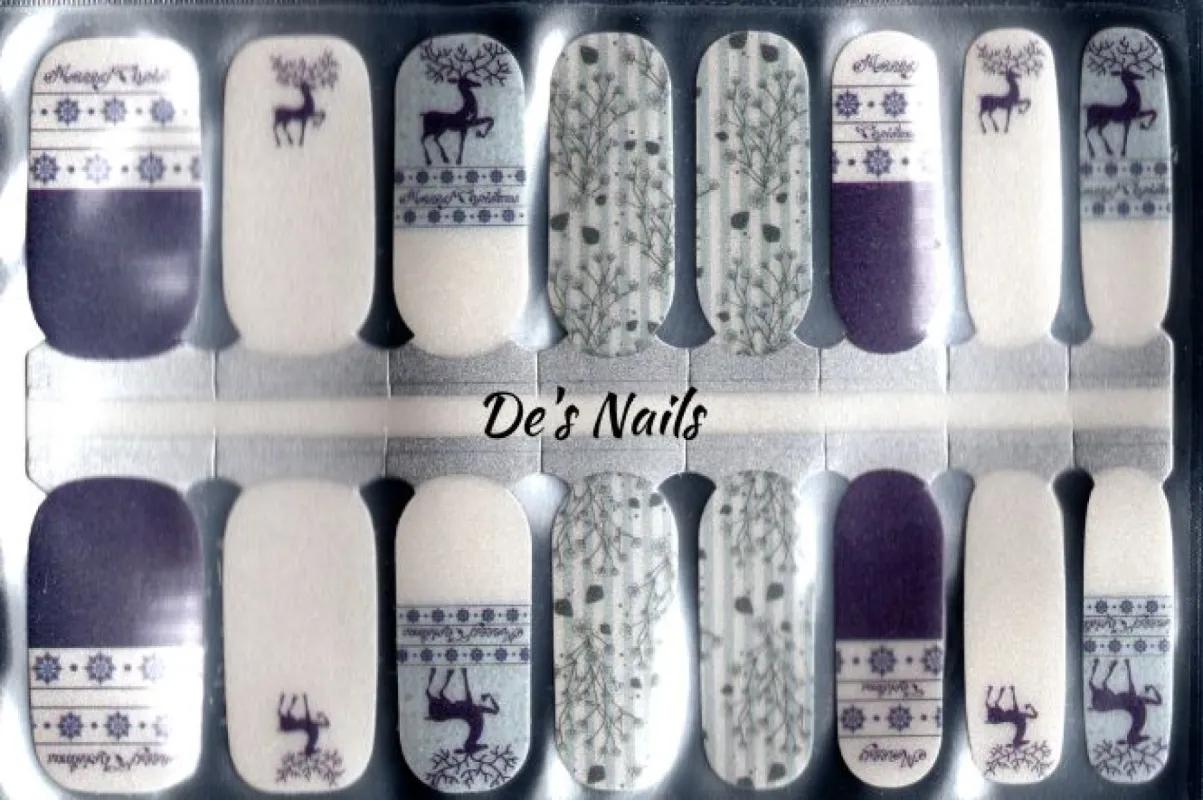 Reindeer Games Nail Polish Wraps sold by De's Nails