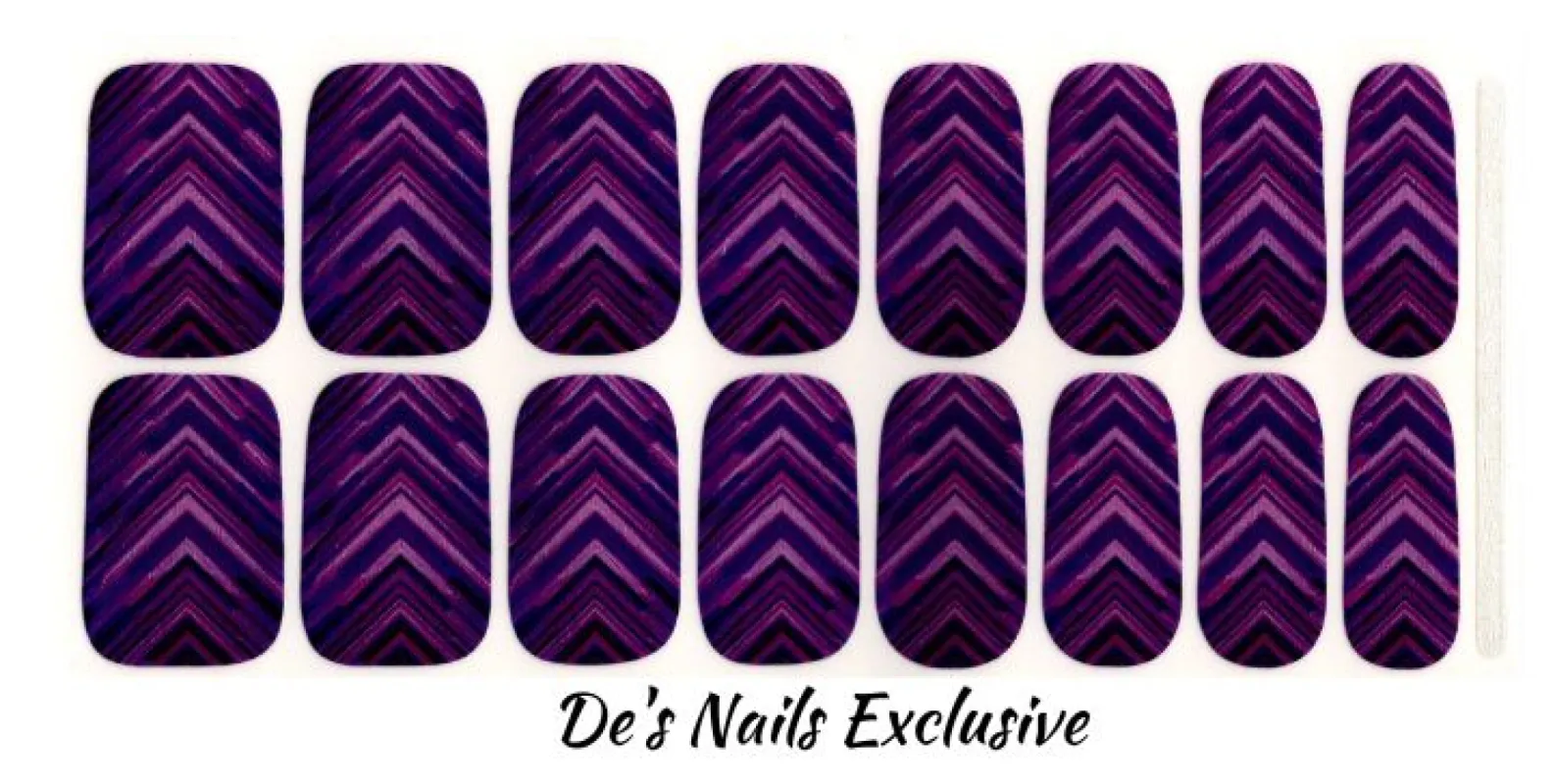 Purple Speed of Light - De’s Nails Exclusive Premium Nail Polish Wraps sold by De's Nails