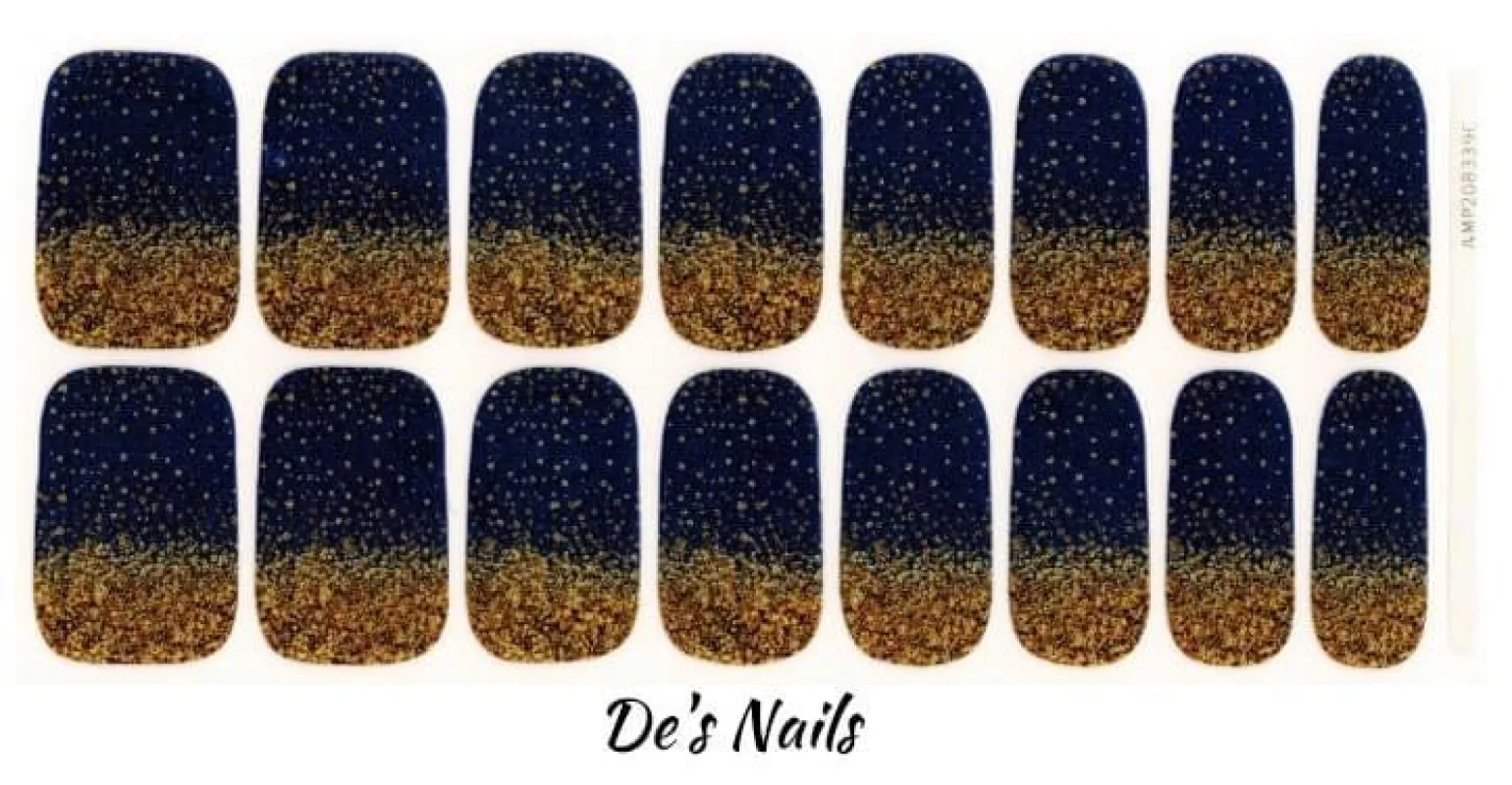 Stroke of Midnight - Premium Nail Polish Wraps made by De's Nails