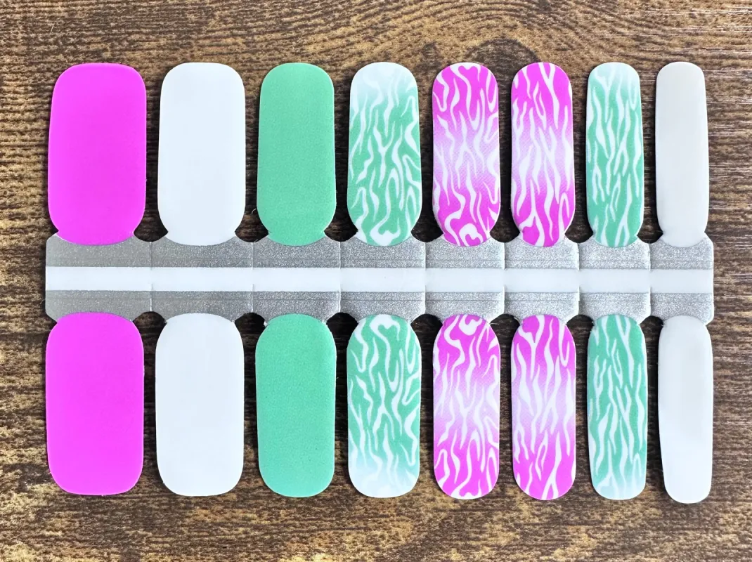 Neon Fire  - Nail Polish Wraps sold by De's Nails