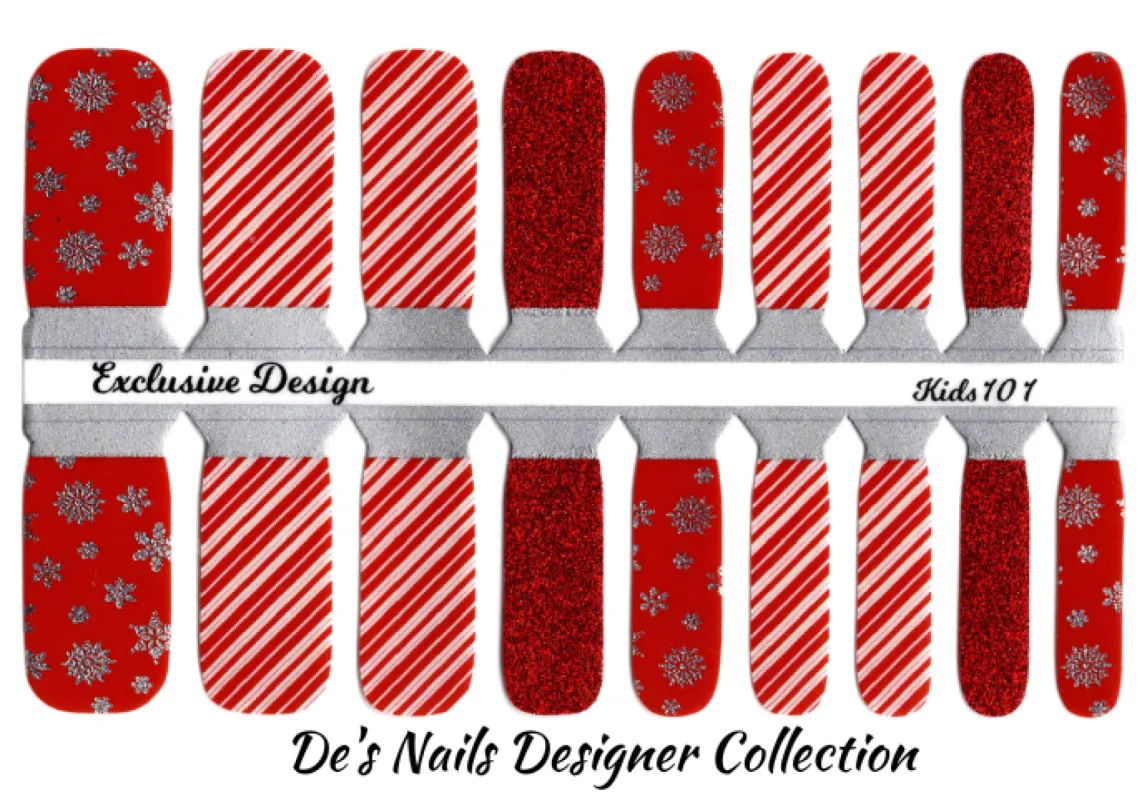 Wonderful Winter - Petite Designer Nail Polish Wraps sold by De's Nails