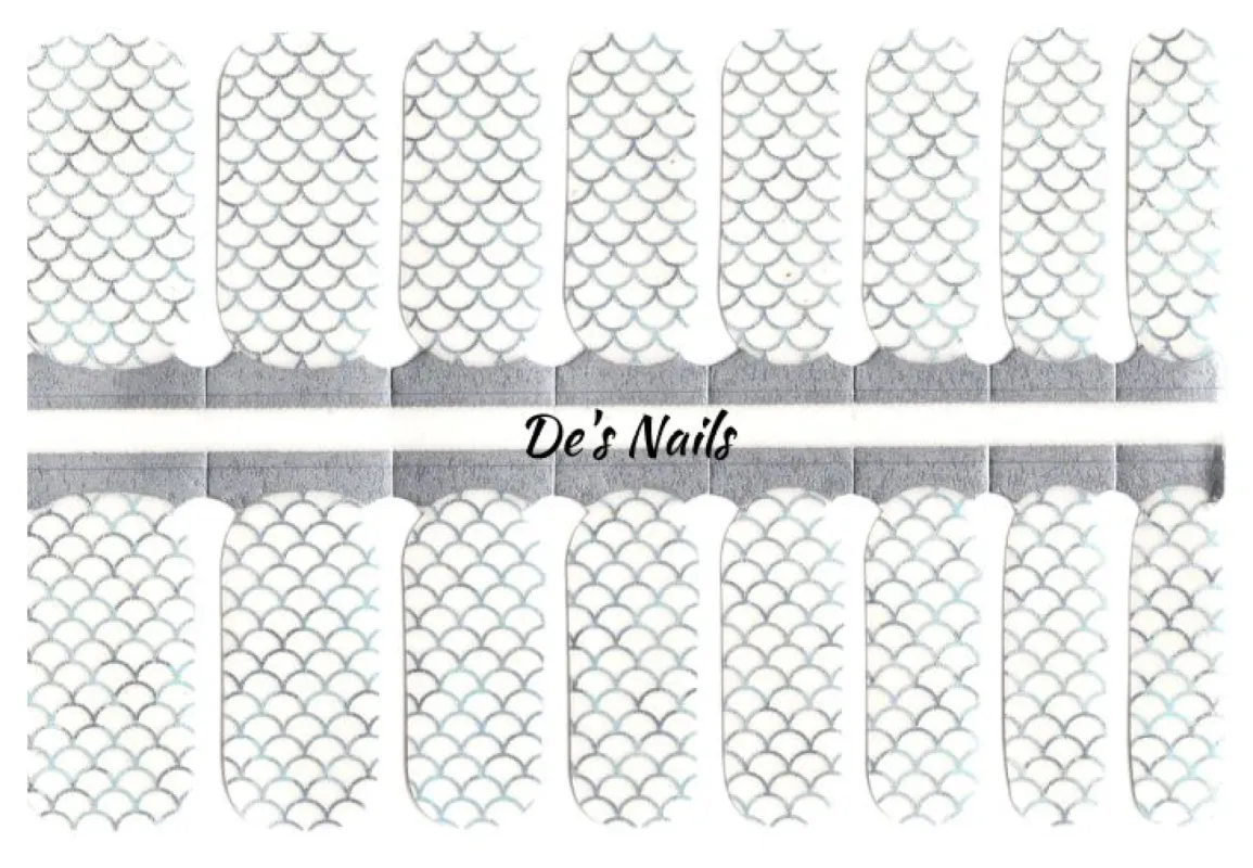 Holo Mermaid - Clear Overlay Nail Polish Wraps sold by De's Nails