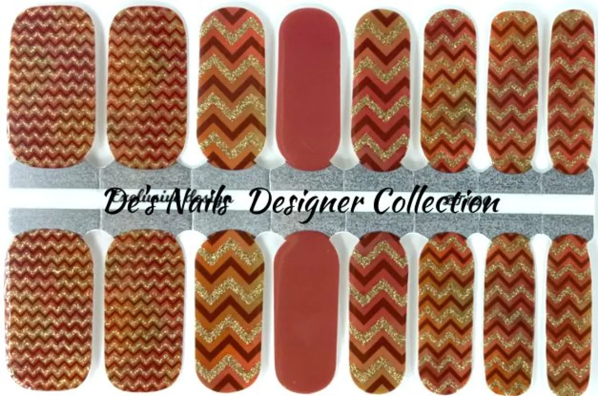 Autumn Bling - Designer Nail Polish Wraps sold by De's Nails