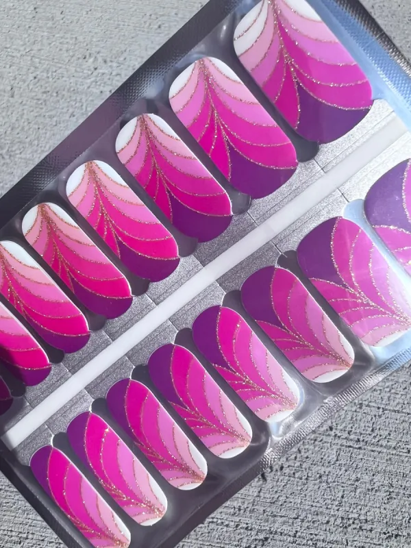 Wave me Pink - Designer Nail Polish Wraps sold by De's Nails