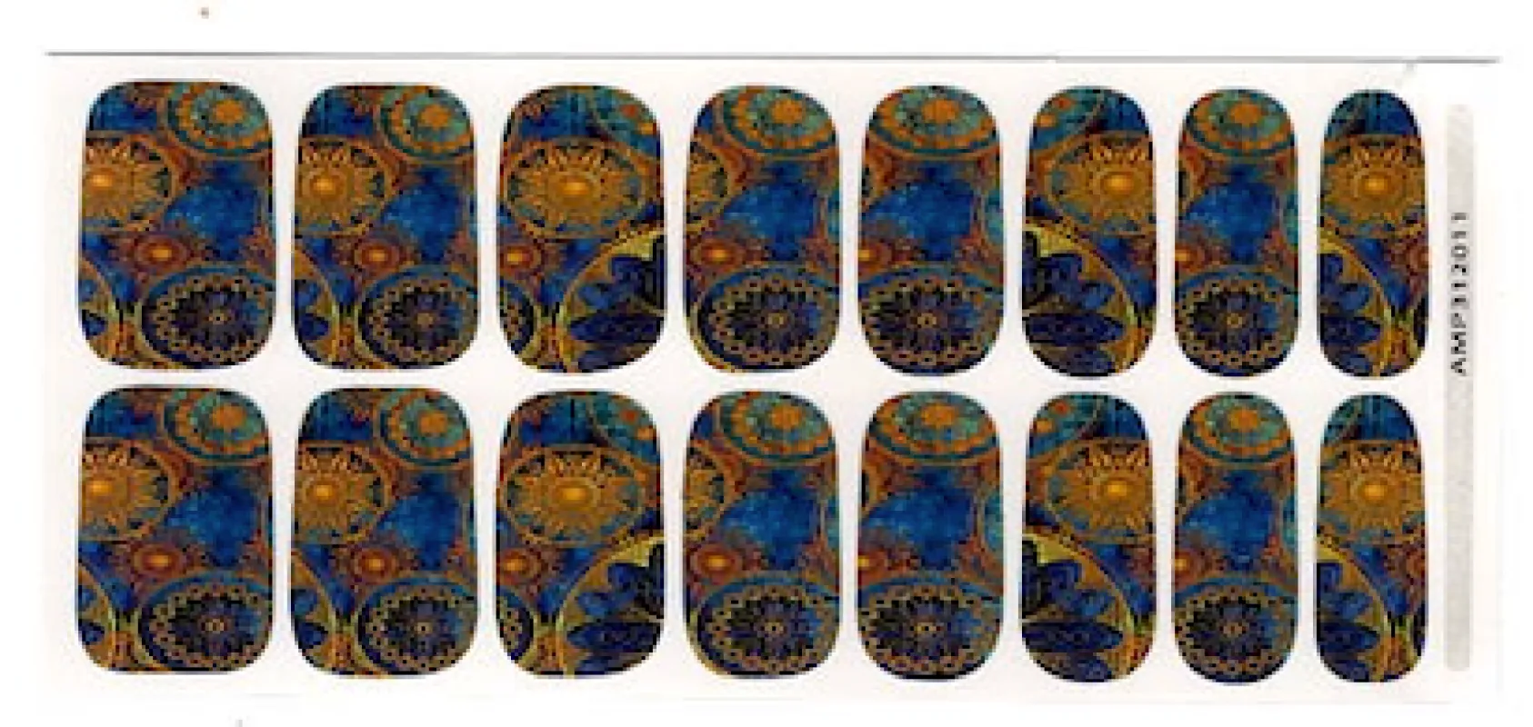 Spirograph Blues - Premium Nail Polish Wraps sold by De's Nails