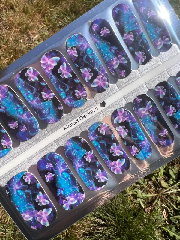 Mystic Butterfly - Designer  Nail Polish Wraps sold by De's Nails