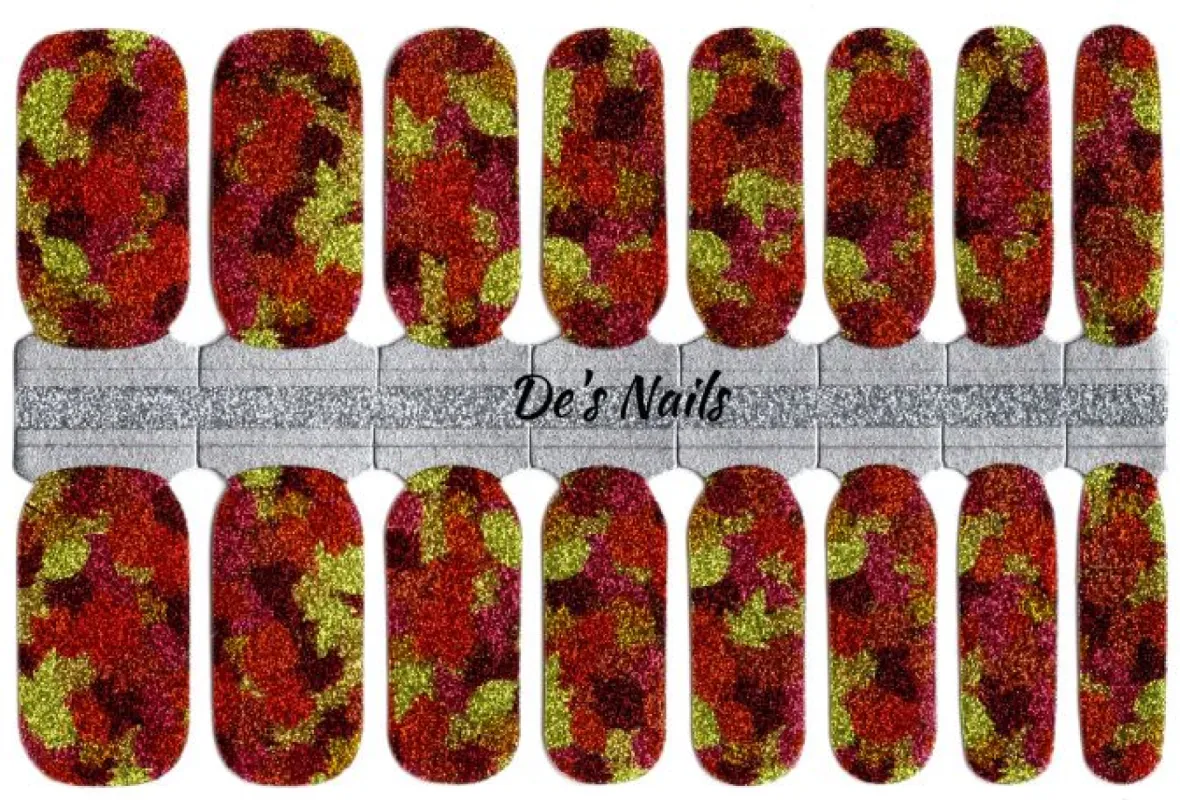 Fall of Glitter  - Nail Polish Wraps sold by De's Nails