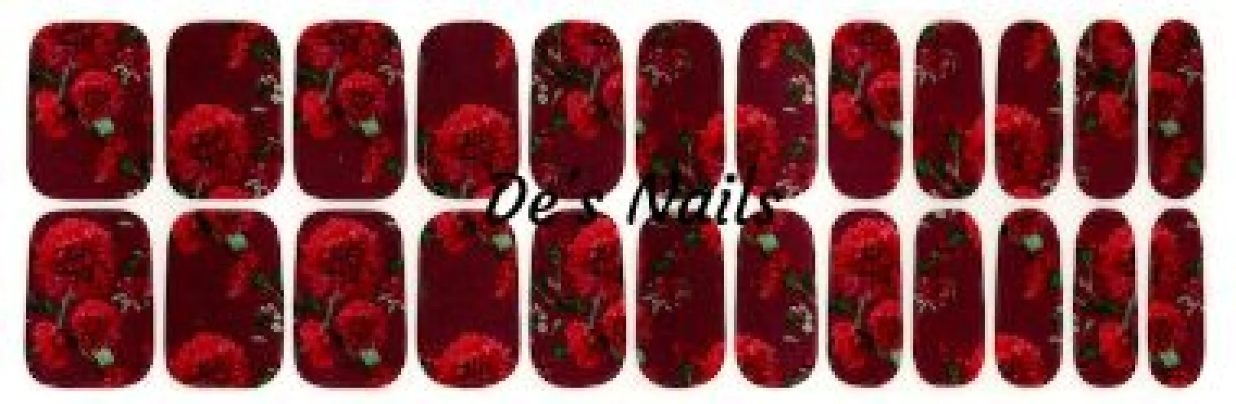 Roses are Red…. - Premium Nail Polish Wraps sold by De's Nails