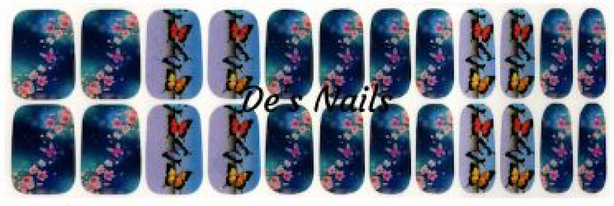 Butterfly Brigade - Premium Nail Polish Wraps sold by De's Nails