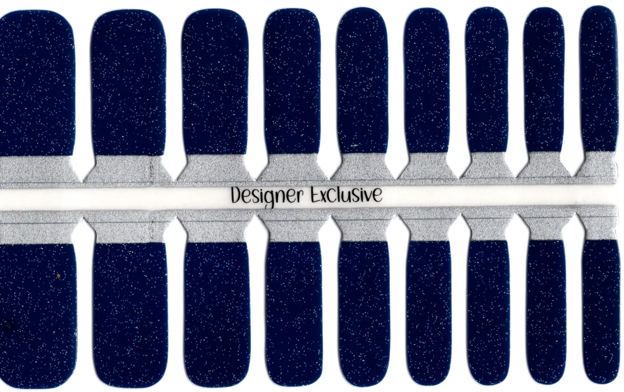 Dark Blue to Purple Sparkle Color Changing- De’s Nails Petite Exclusive Nail Polish Wraps sold by De's Nails