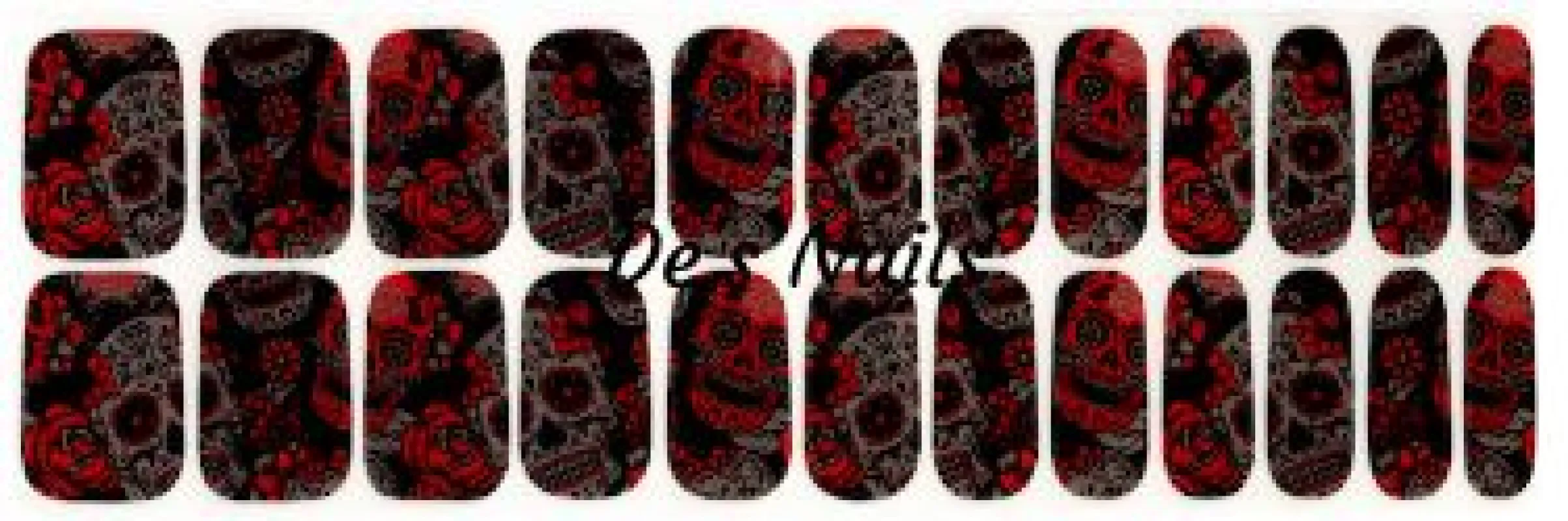 Bones ‘n Roses - Premium Nail Polish Wraps sold by De's Nails