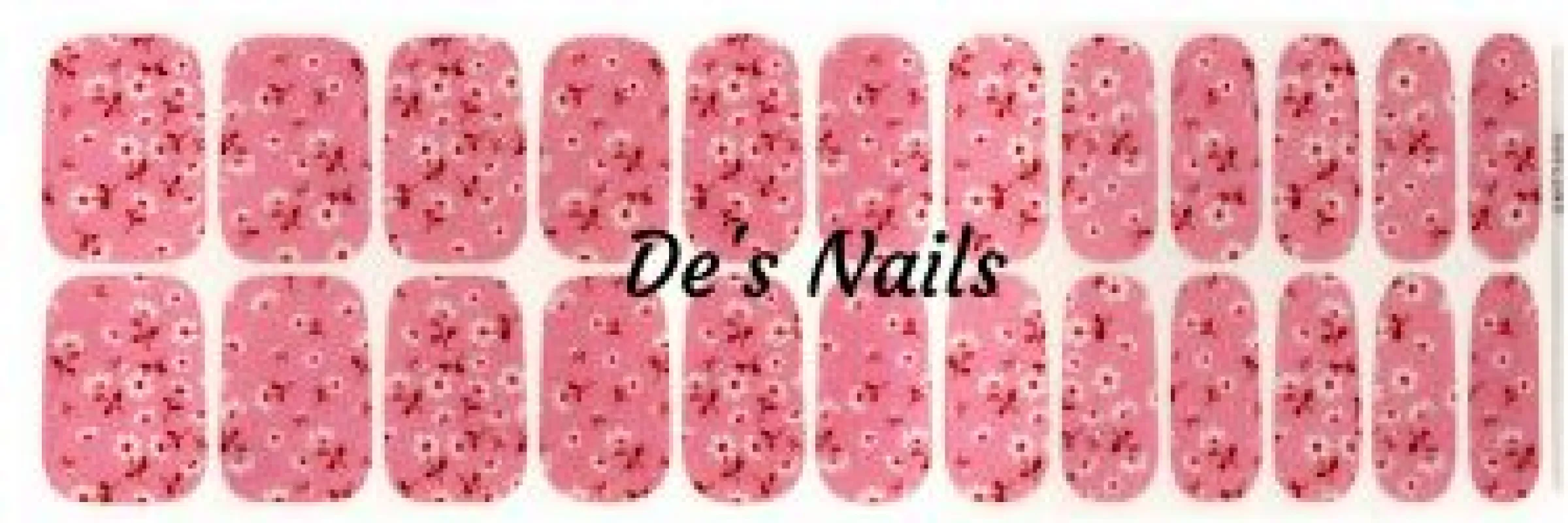 Pink Wishes - Premium Nail Polish Wraps made by De's Nails
