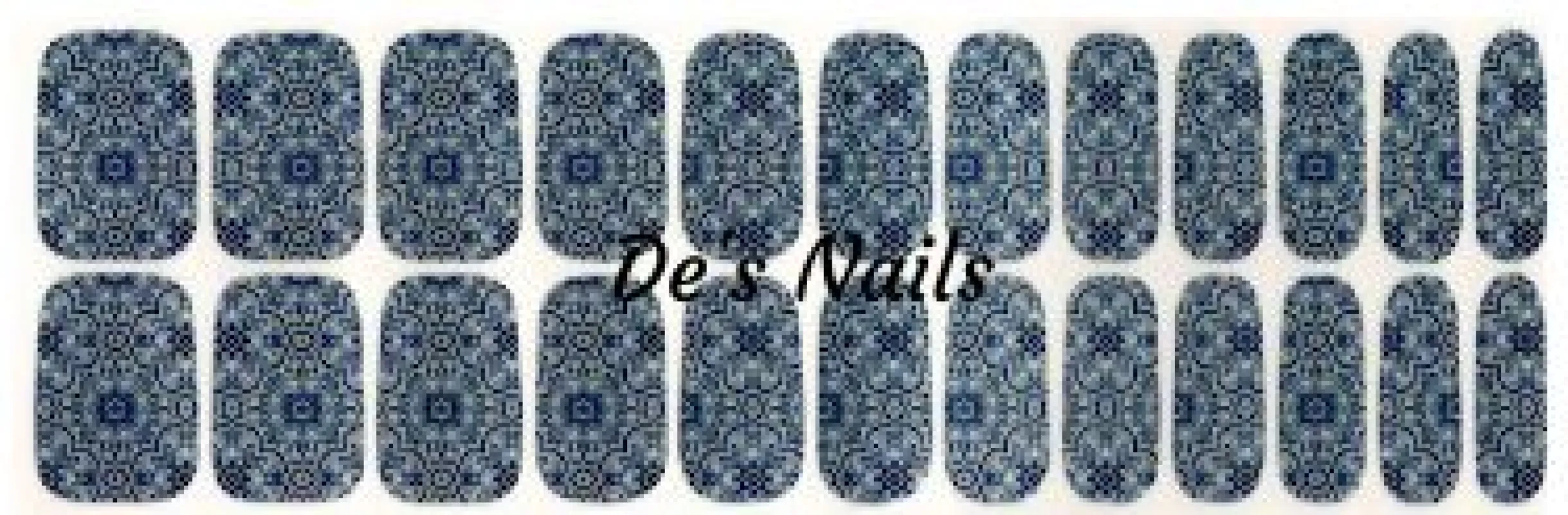 Moroccan Blues - Premium Nail Polish Wraps sold by De's Nails