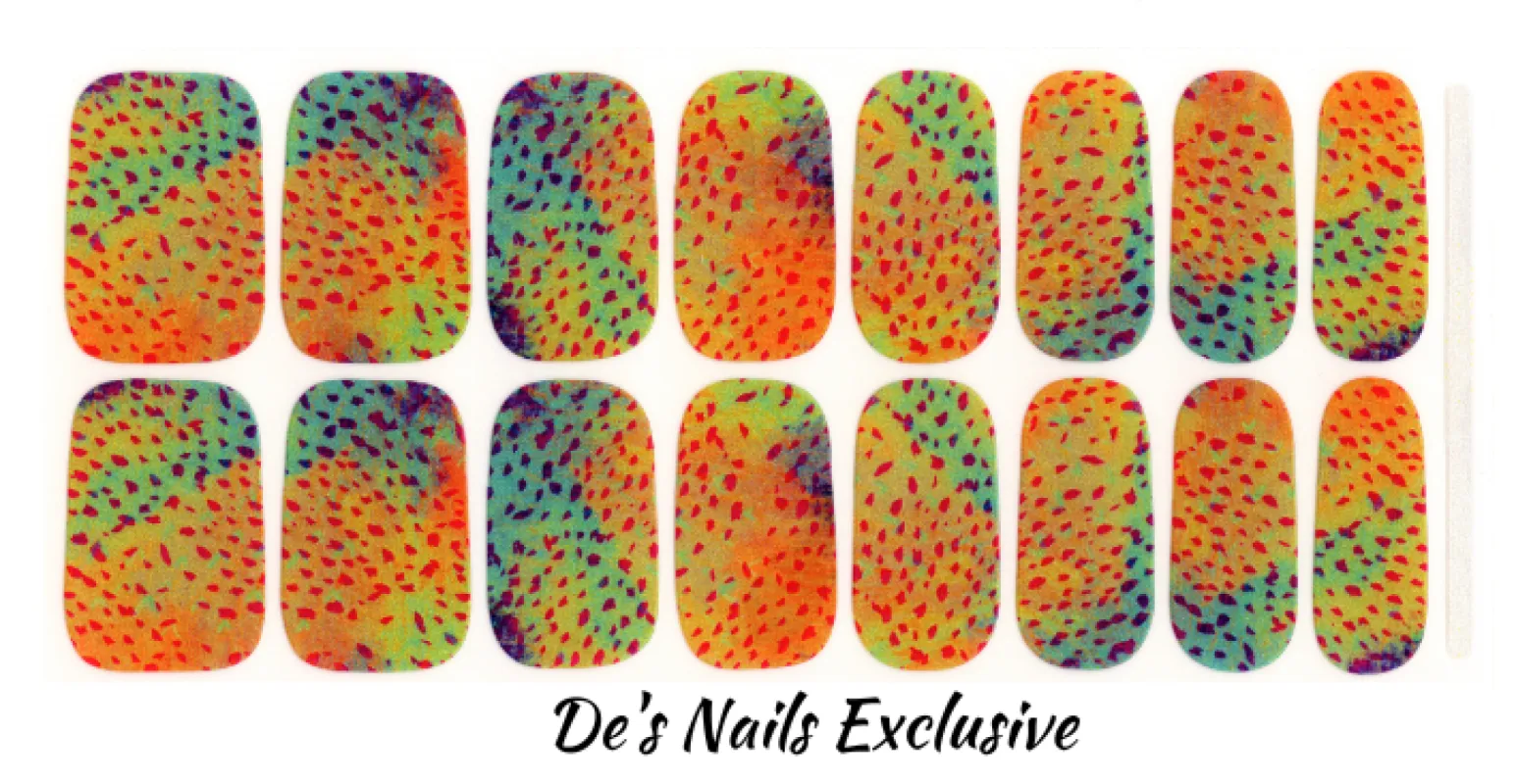 Speckle Mania - De’s Nails Exclusive Premium Nail Polish Wraps sold by De's Nails