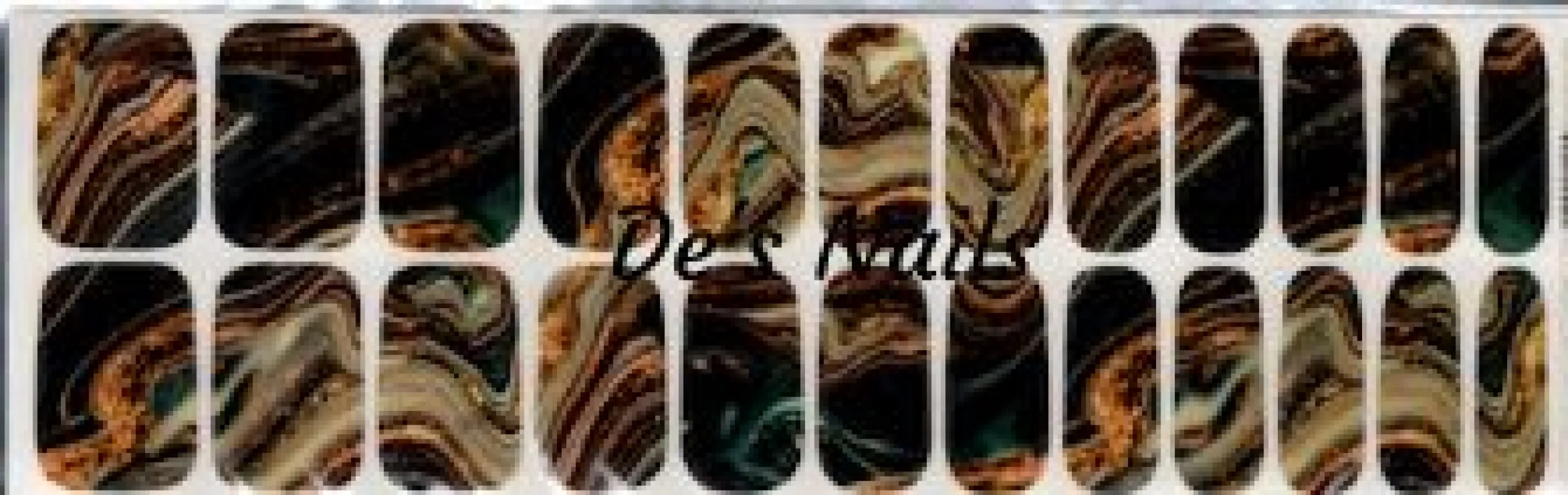 Glam Marble  - Premium Nail Polish Wraps sold by De's Nails