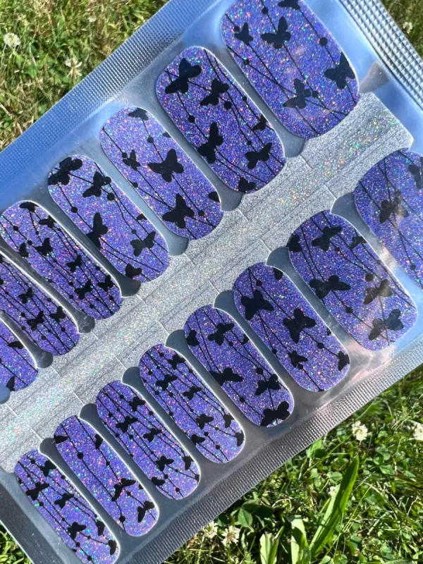 Butterfly Glitz -  Nail Polish Wraps sold by De's Nails