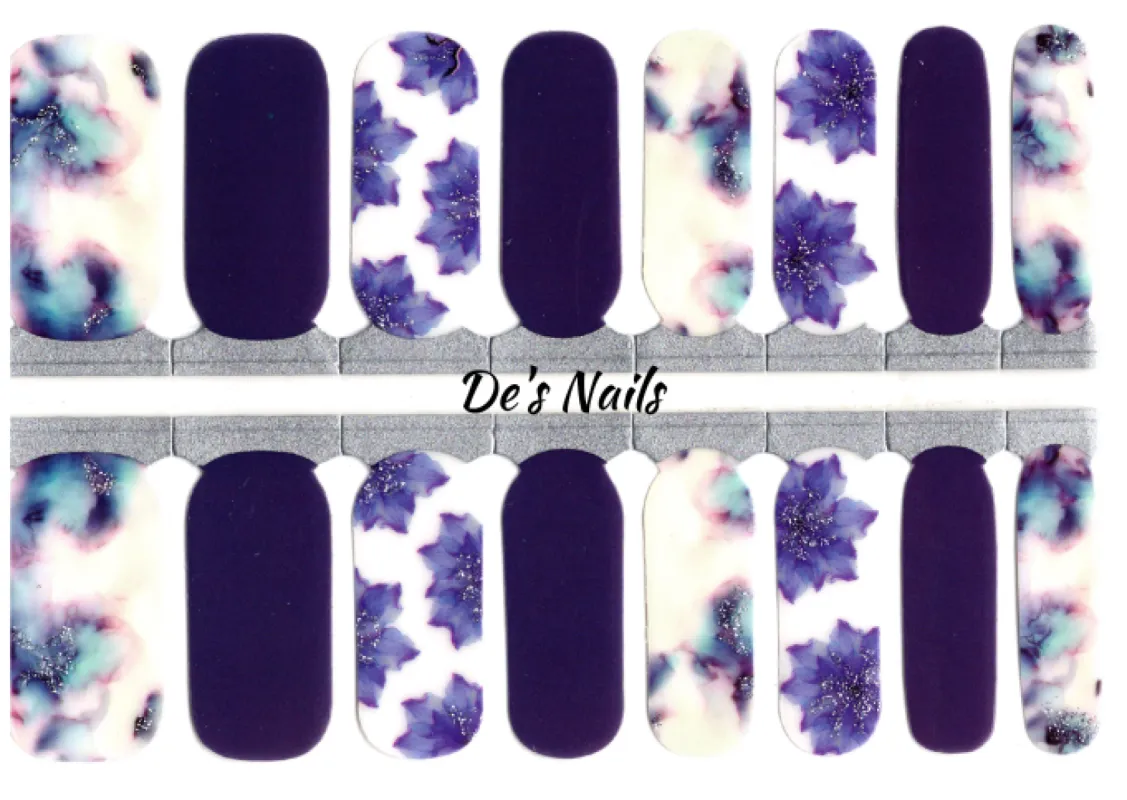 Blue Bell  -Nail Polish Wraps sold by De's Nails