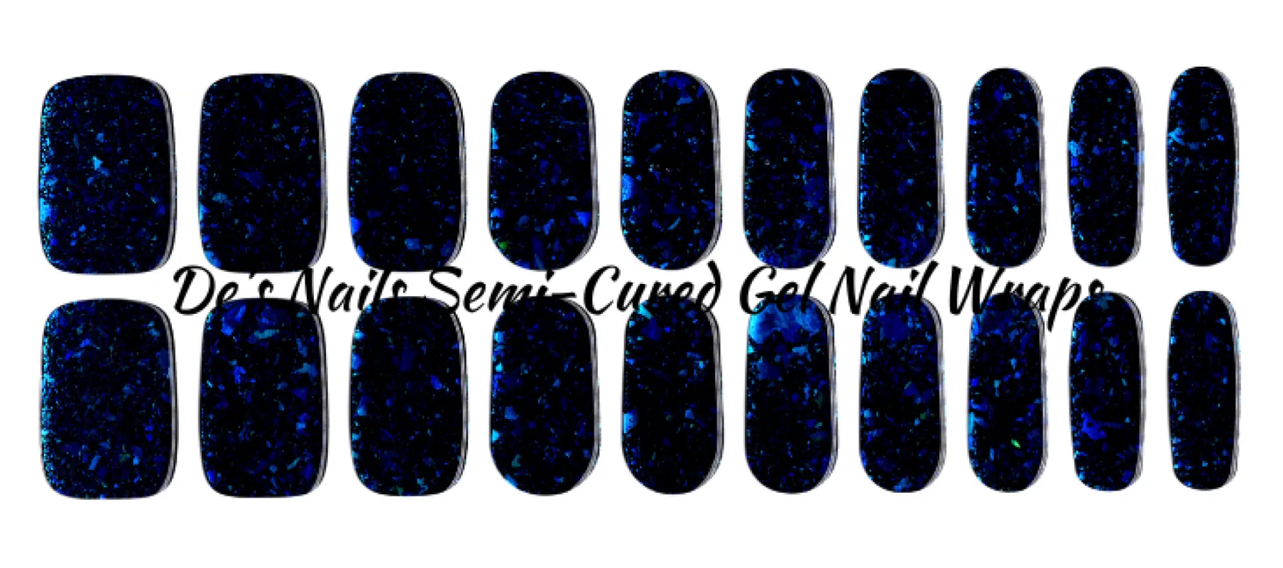 Sapphire Lagoon - Semi-Cured Gel Nail Wraps sold by De's Nails