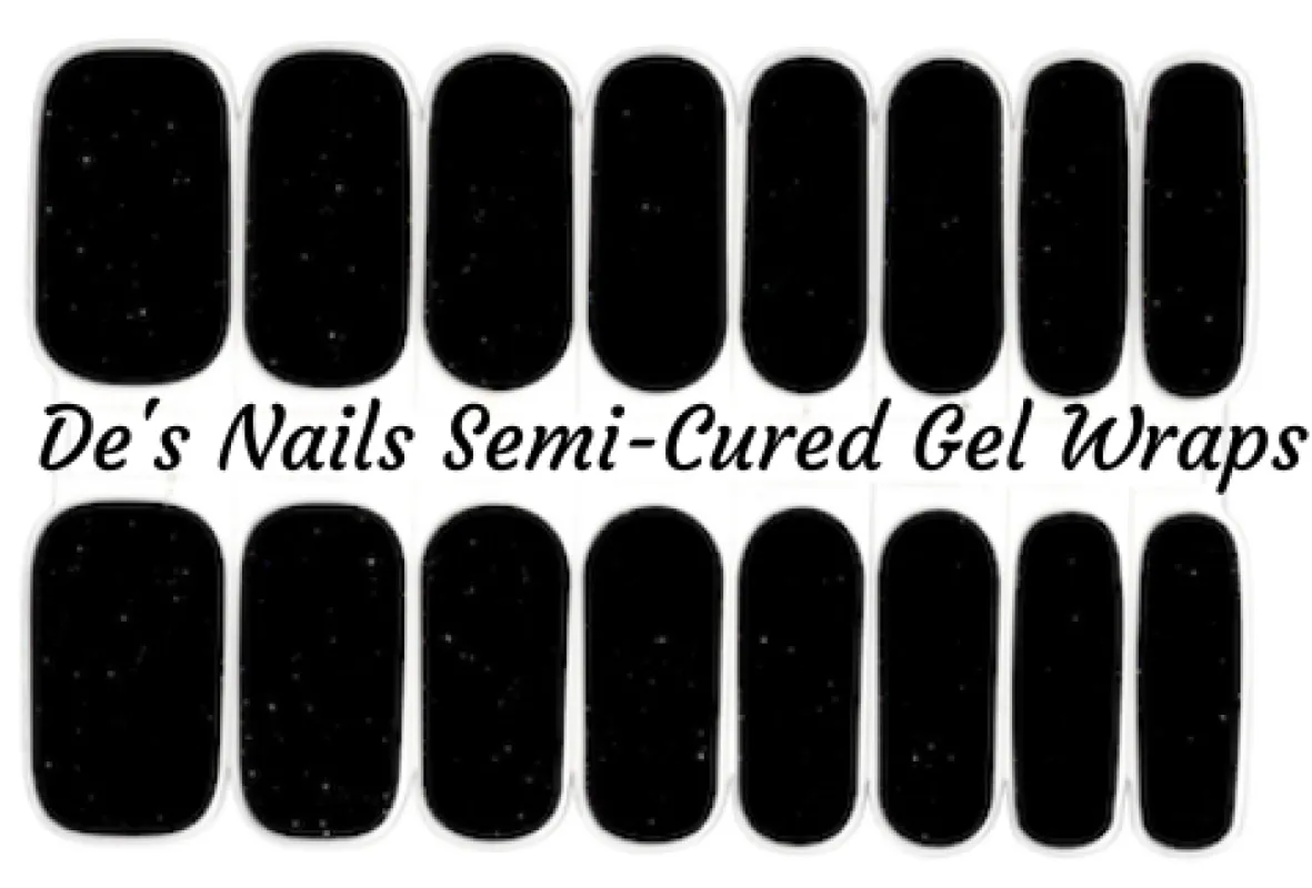 Midnight Sparkle Semi-Cured Gel Nail Wraps sold by De's Nails