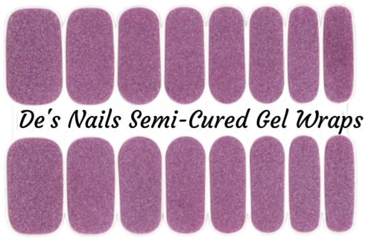 Pink Sparkle Semi-Cured Gel Nail Wraps sold by De's Nails