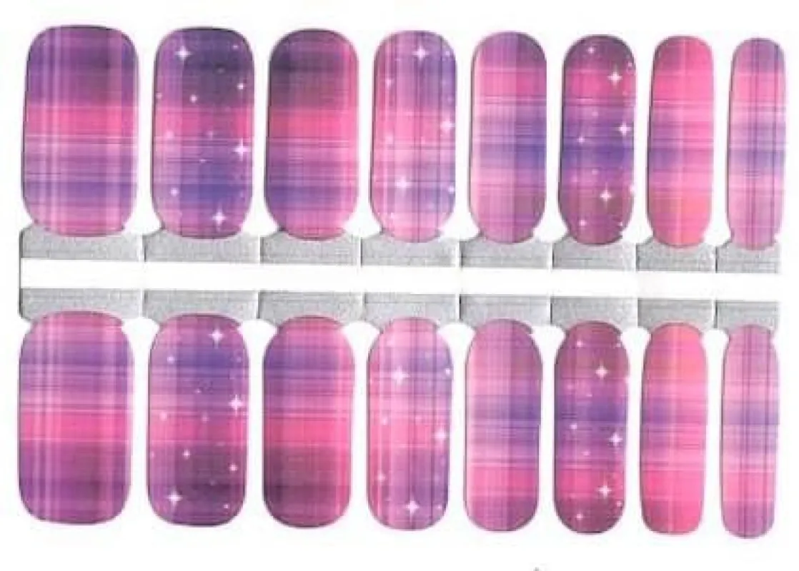 Galactic Gingham -  Nail Polish Wraps sold by De's Nails