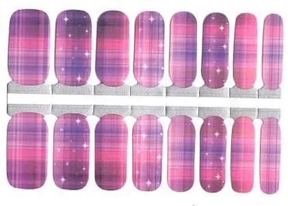Galactic Gingham - Nail Polish Wraps sold by De's Nails