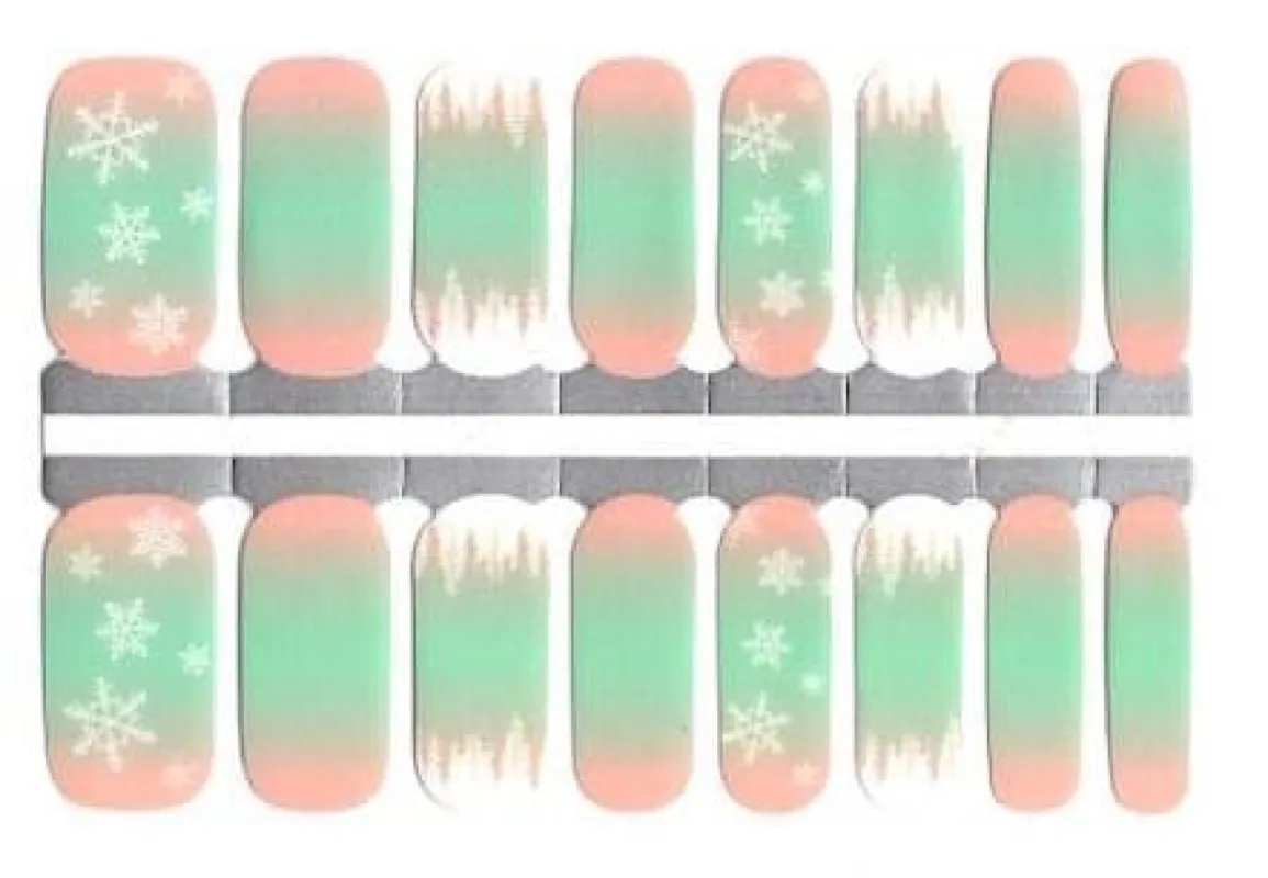 Sherbet Snow -  Nail Polish Wraps sold by De's Nails