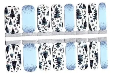 Frosted Forest - Nail Polish Wraps sold by De's Nails