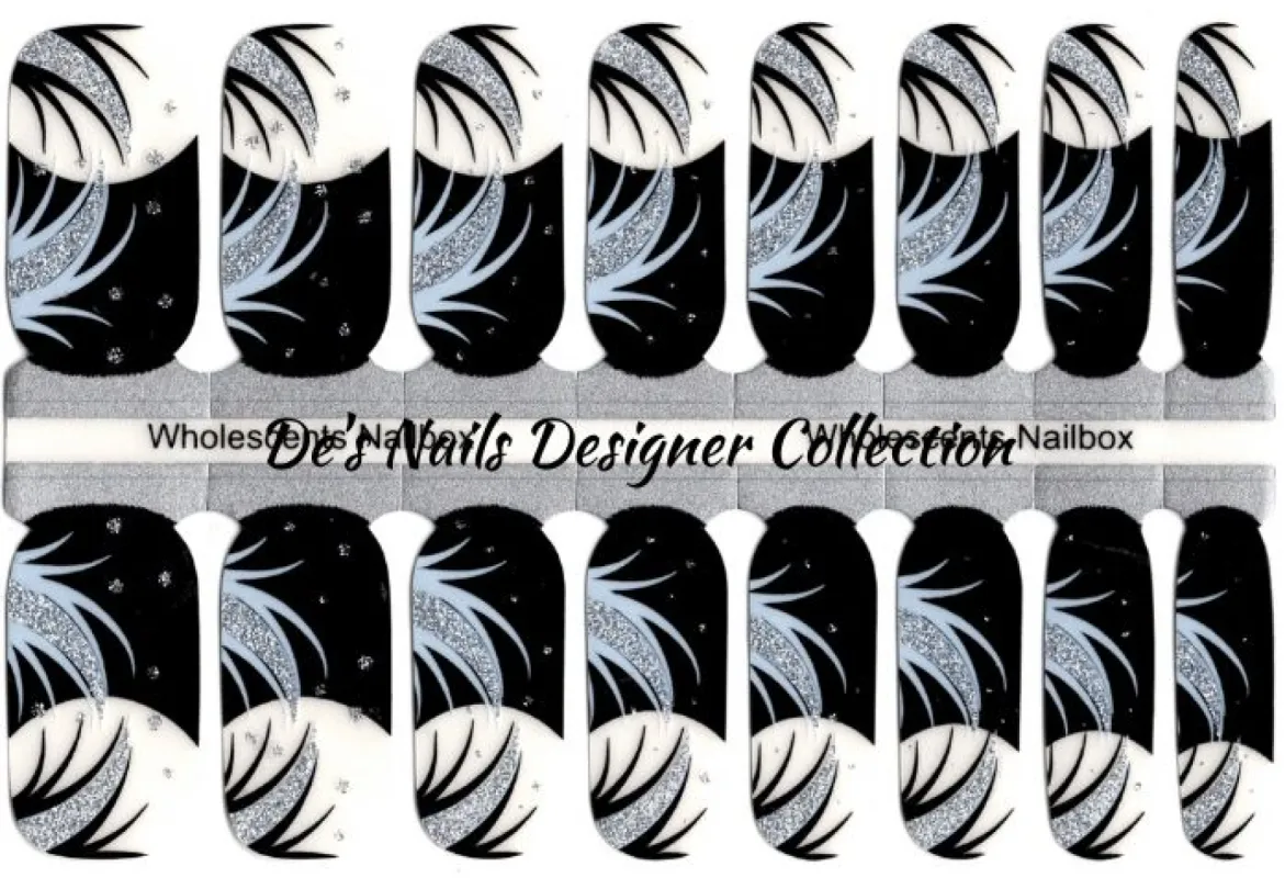 Glamour Tips - Clear Overlay Designer Nail Polish Wraps sold by De's Nails