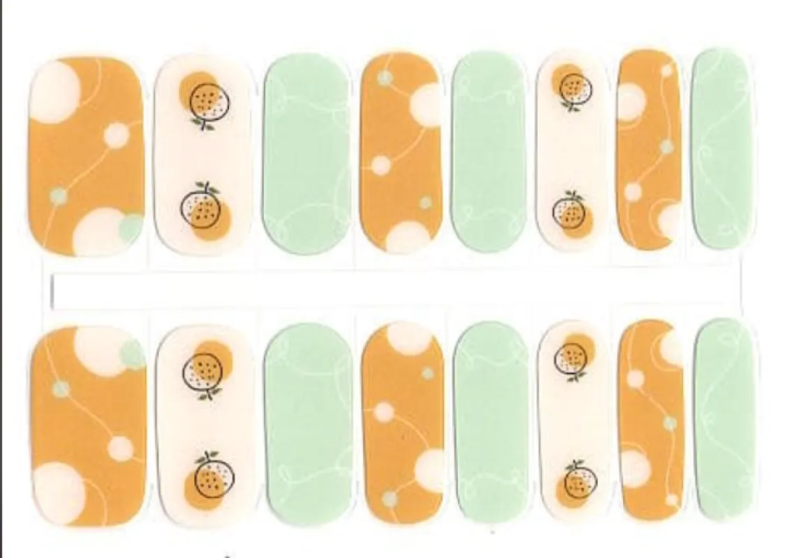 Orangina Trina - Semi-Cured Gel Nail Wraps sold by De's Nails