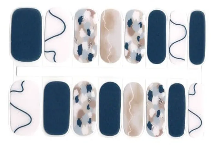 Navy my Day - Semi-Cured Gel Nail Wraps Semi-Transparent sold by De's Nails