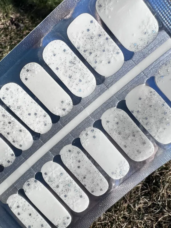 Sugar Snow - Clear Overlay  Nail Polish Wraps sold by De's Nails