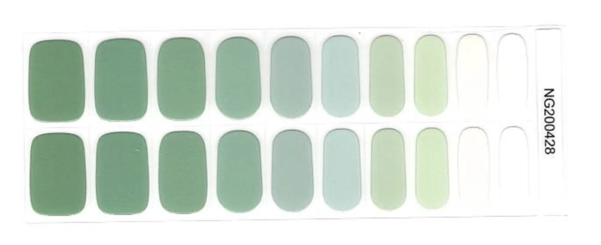 All the Greens - Semi-Cured Gel Nail Wraps sold by De's Nails