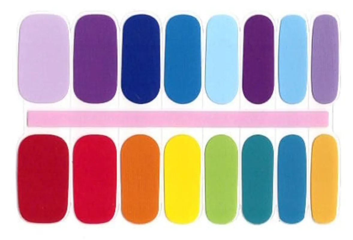 Rainbow Color Play  -  Semi-Cured Gel Nail Wraps sold by De's Nails