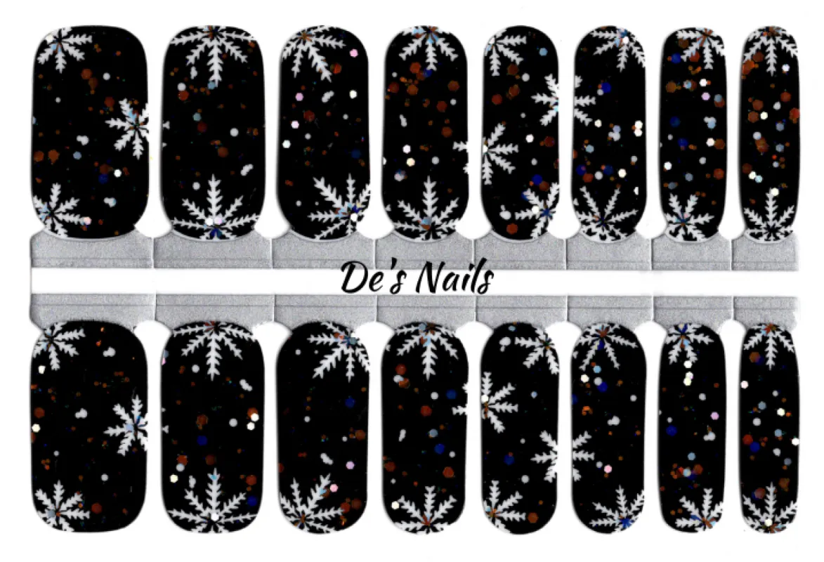 Snow Glitz - Nail Polish Wraps sold by De's Nails