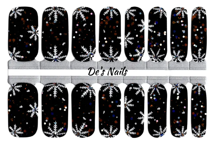 Snow Glitz - Nail Polish Wraps sold by De's Nails