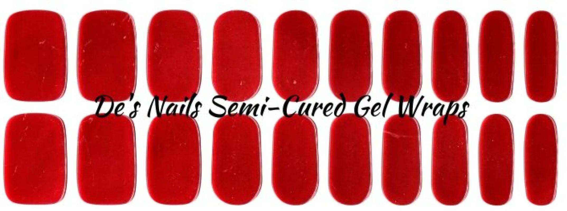 Red Glimmer -  Semi-Cured Gel Nail Wraps sold by De's Nails