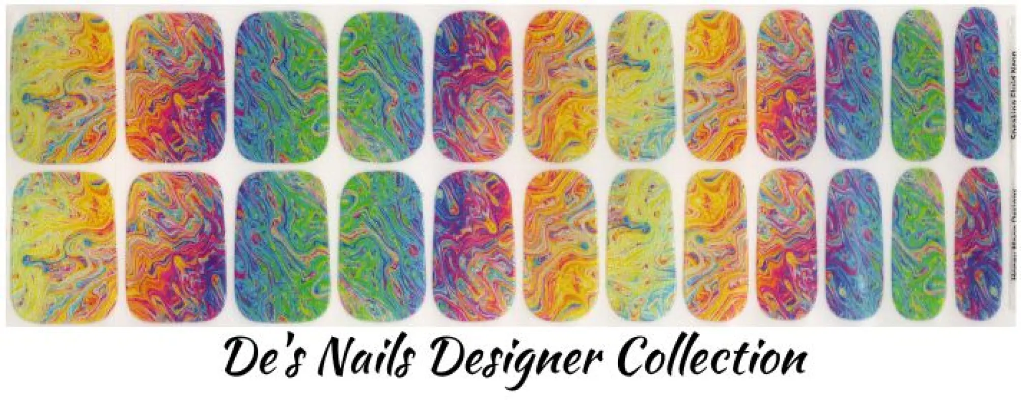 Speaking Fluid Neon - Designer Premium Nail Polish Wraps sold by De's Nails