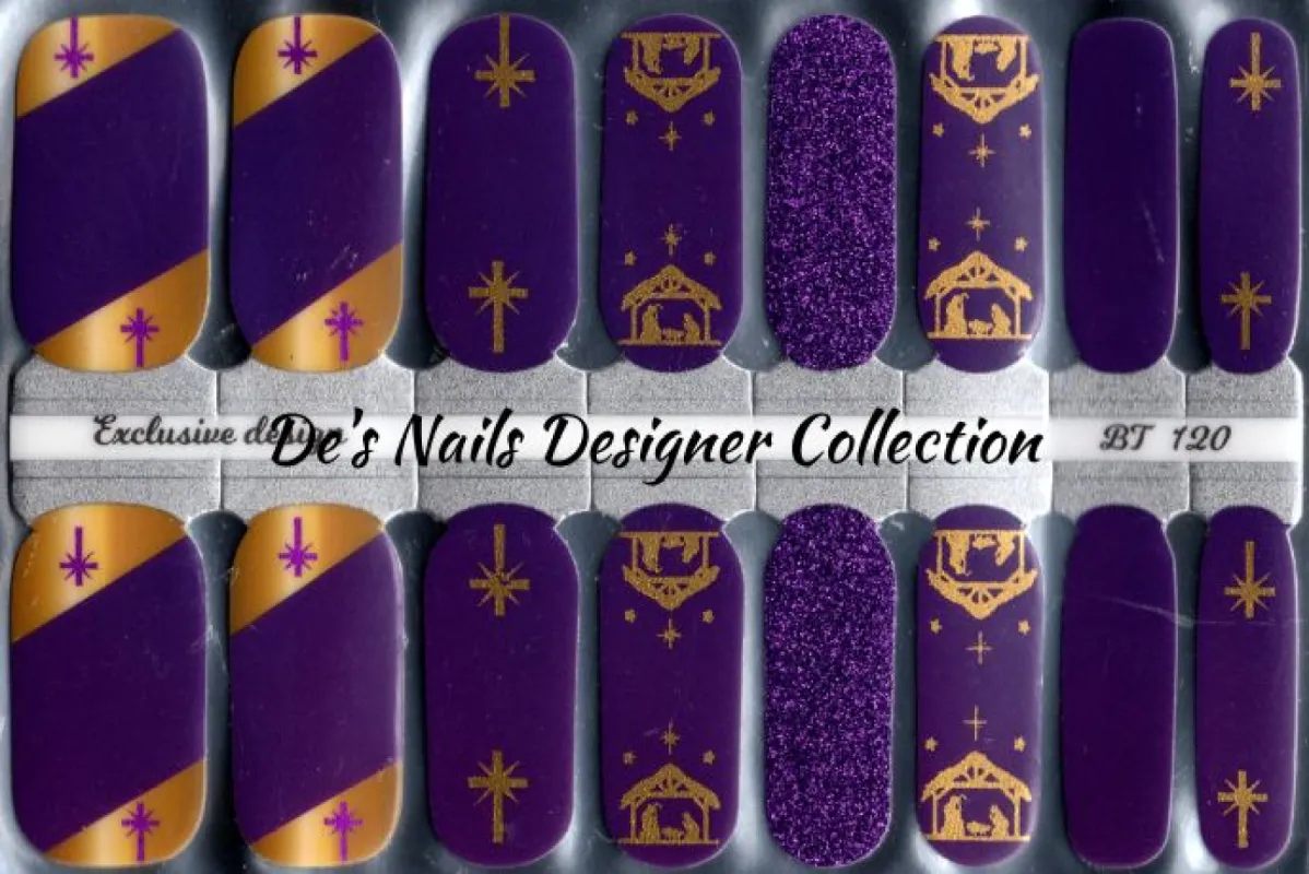 Oh Holy Night - Designer Nail Polish Wraps sold by De's Nails