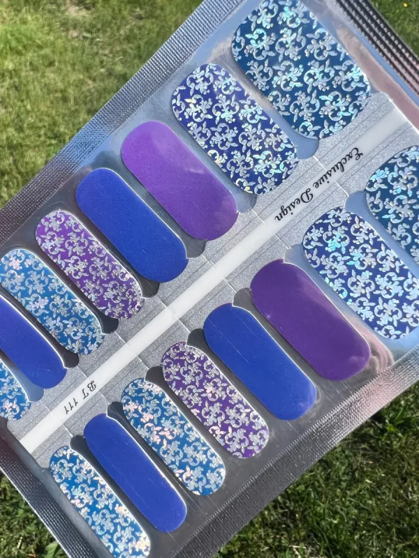 Metallic Purples  -  Designer Nail Polish Wraps sold by De's Nails