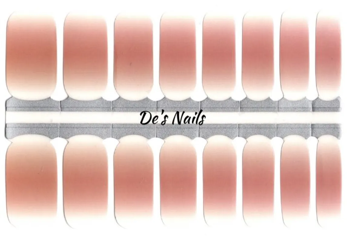Blushing Sheer Ombre - Clear Overlay Nail Polish Wraps sold by De's Nails