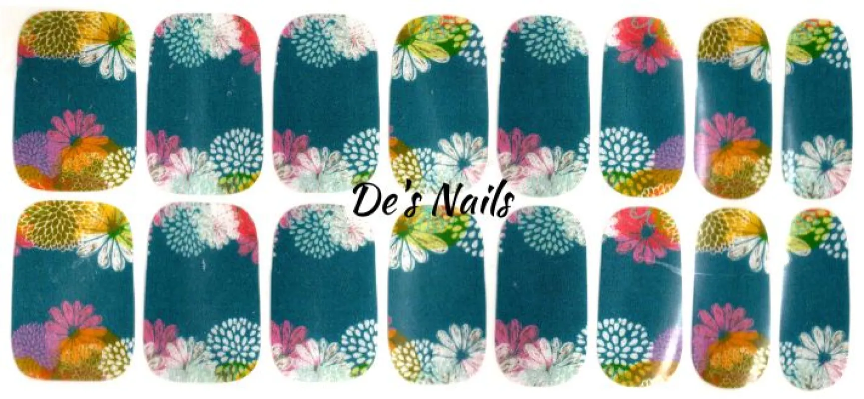 Blooms of Beauty - Premium Nail Polish Wraps sold by De's Nails