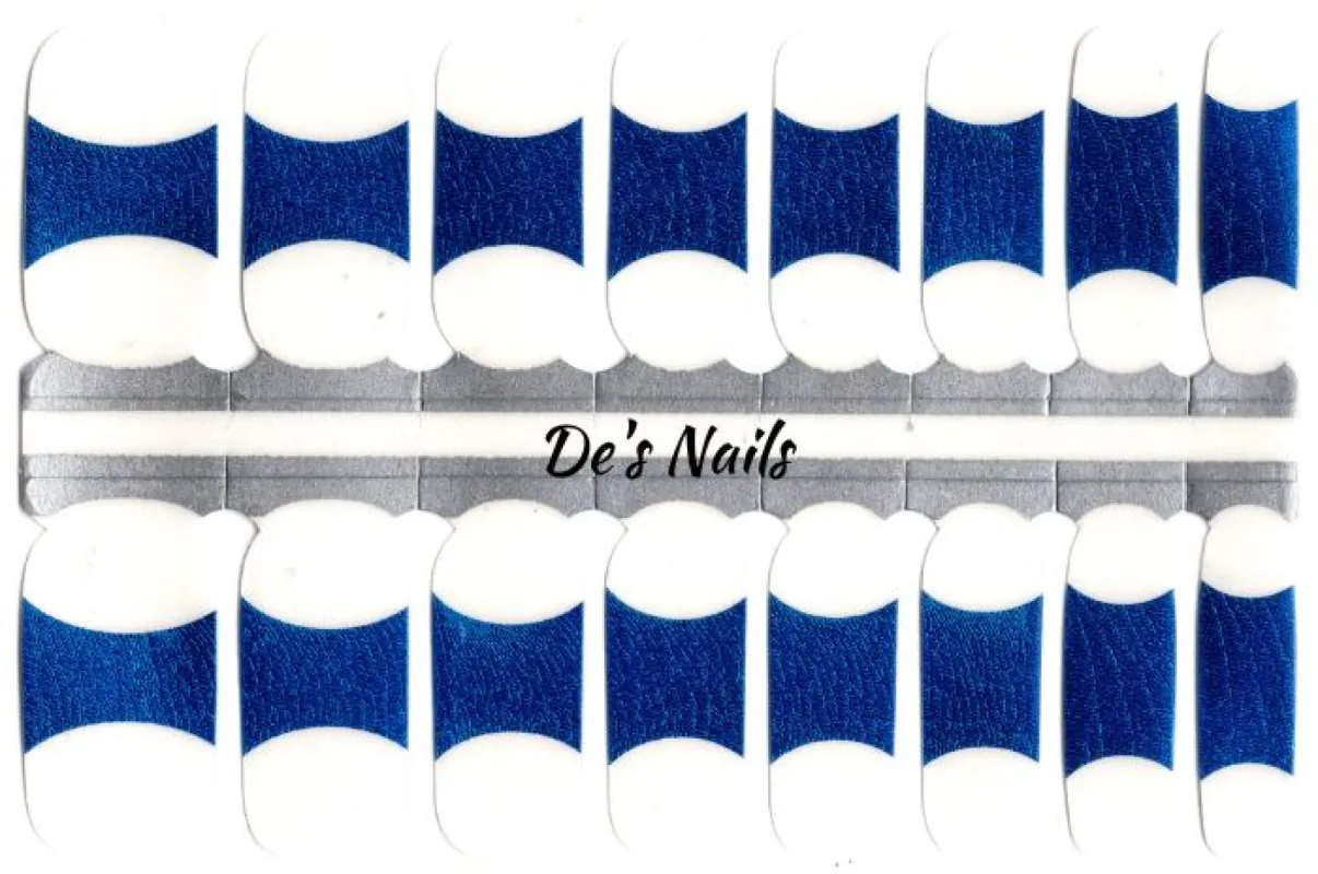 Blue Tip Flip  - Nail Polish Wraps sold by De's Nails