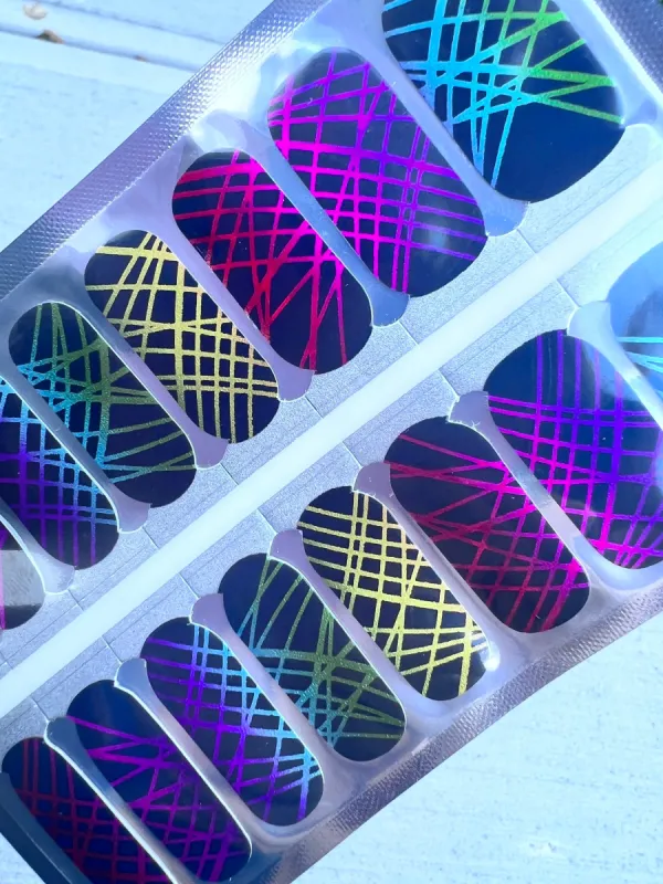 Rainbow Beam   - Designer Nail Polish Wraps sold by De's Nails