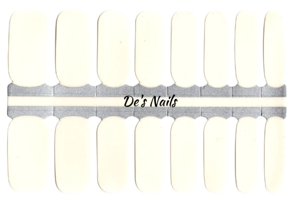 White - Nail Polish Wraps sold by De's Nails