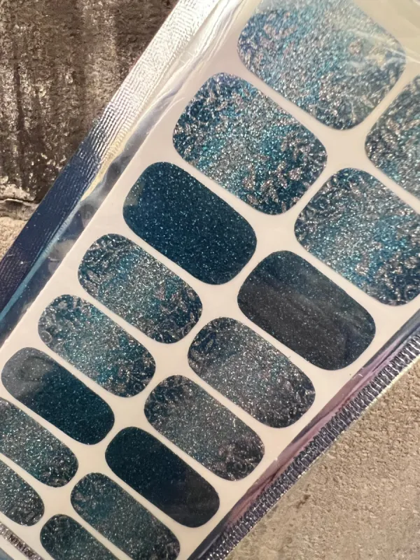 Ocean Sparkle  - Designer Premium Nail Polish Wraps sold by De's Nails