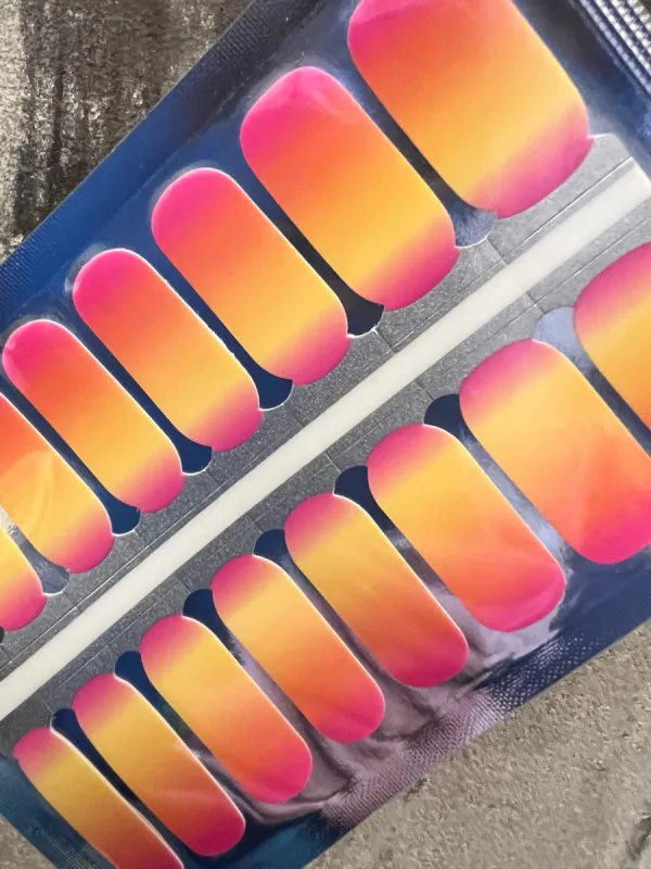 Tropical Sunset - Nail Polish Wraps sold by De's Nails