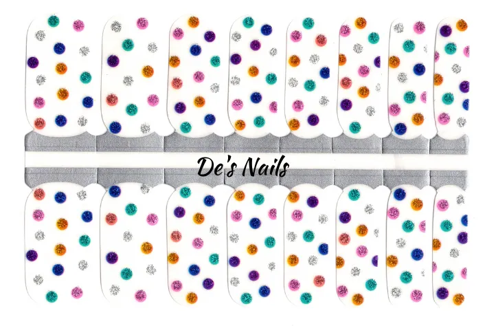 Bedazzled Dots - Clear Overlay - Nail Polish Wraps sold by De's Nails