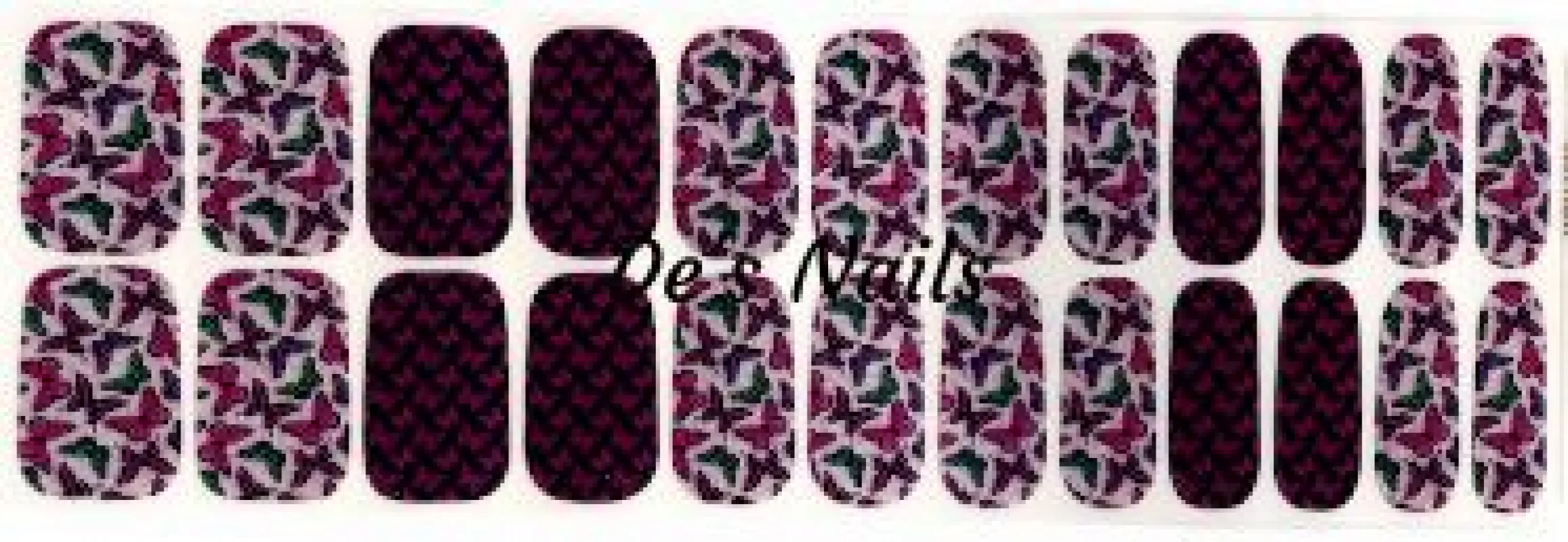Purple Butterfly - Premium Nail Polish Wraps sold by De's Nails